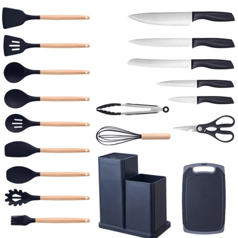 Kit de utensílios de cozinha com 19 peças