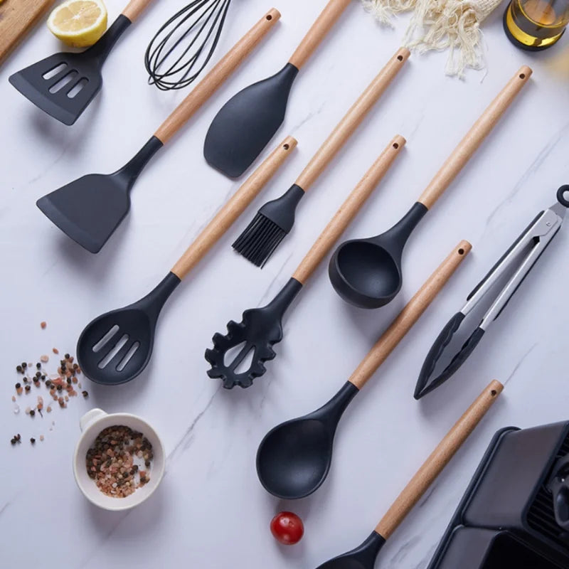 Kit de utensílios de cozinha com 19 peças