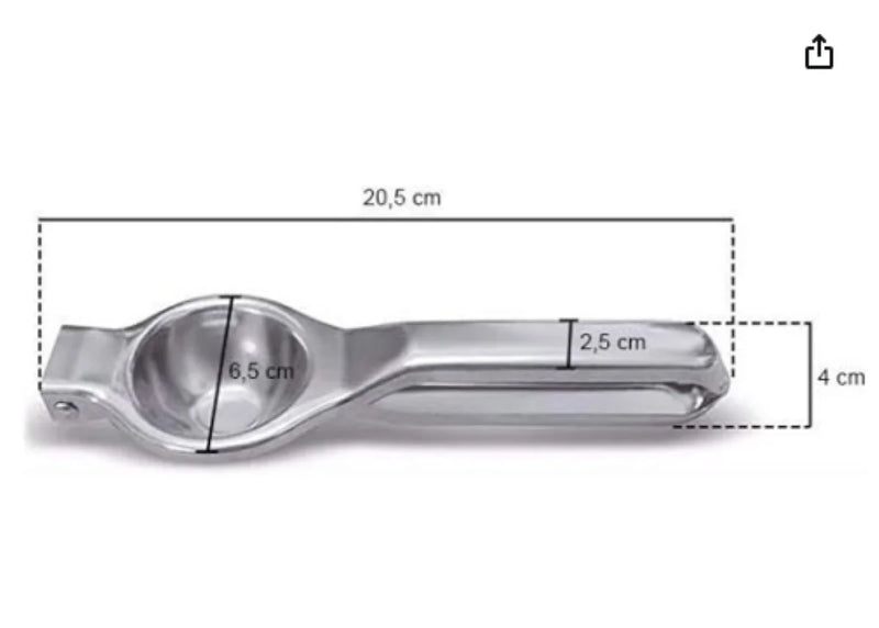 Espremedor Manual Chef Gourmet de Limão e Laranja em Aço Inox Super Forte - Envio Imediato para Todo Brasil