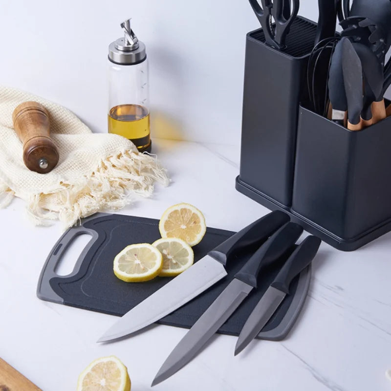 Kit de utensílios de cozinha com 19 peças