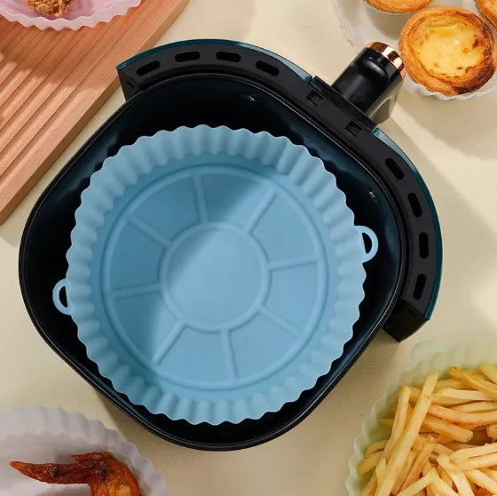 Forma de Cesta para Airfryer Fritadeira - Forro de Silicone para Bandeja  - 18cm