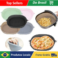 Forma de Cesta para Airfryer Fritadeira - Forro de Silicone para Bandeja  - 18cm