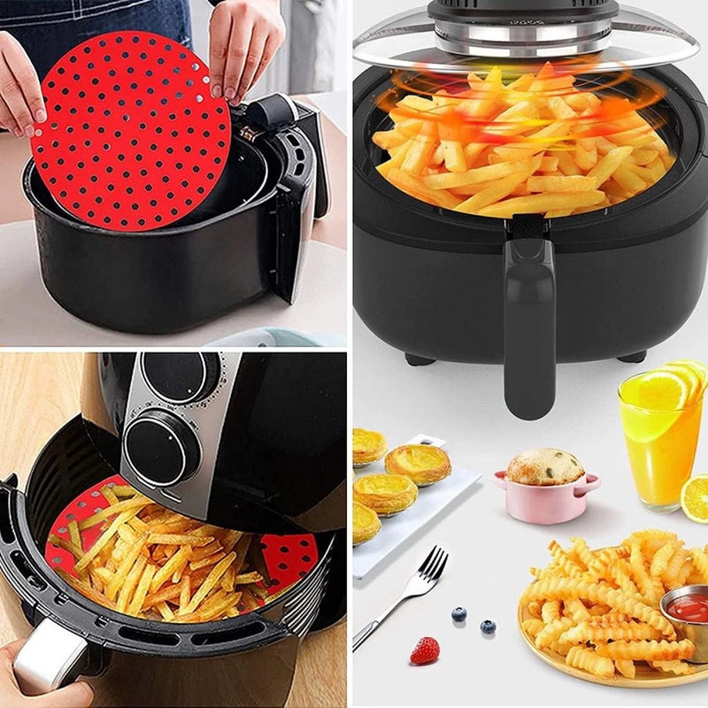 Tapete Protetor de Silicone Quadrado/Redondo para Air Fryer - Universal.