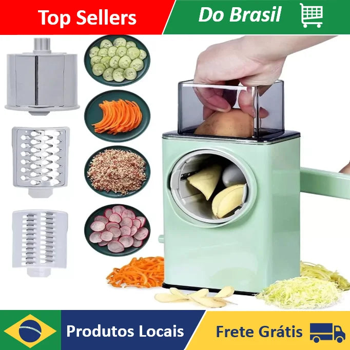 Cortador de legumes manual , giratório, com manivela, para queijo, cortador multiuso para sua cozinha, - 3 em 1