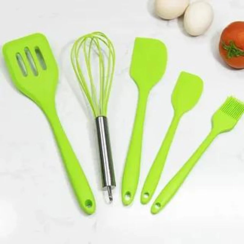 Kit Utensílios de Cozinha - Cores Variadas - Design Resistente e Moderno -  5pcs