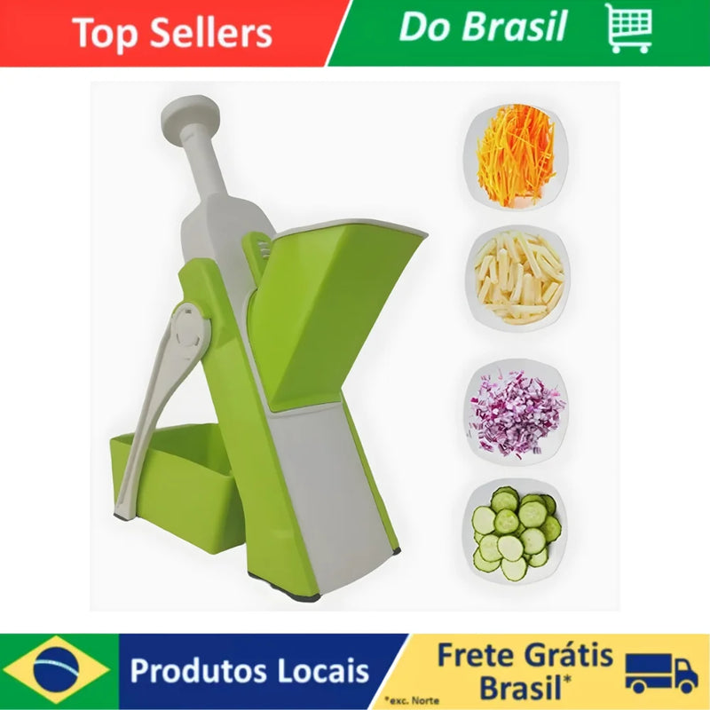 Cortador Manual para Batata, Legumes e Frutas Multifuncional de Alta Qualidade - 5 Funções