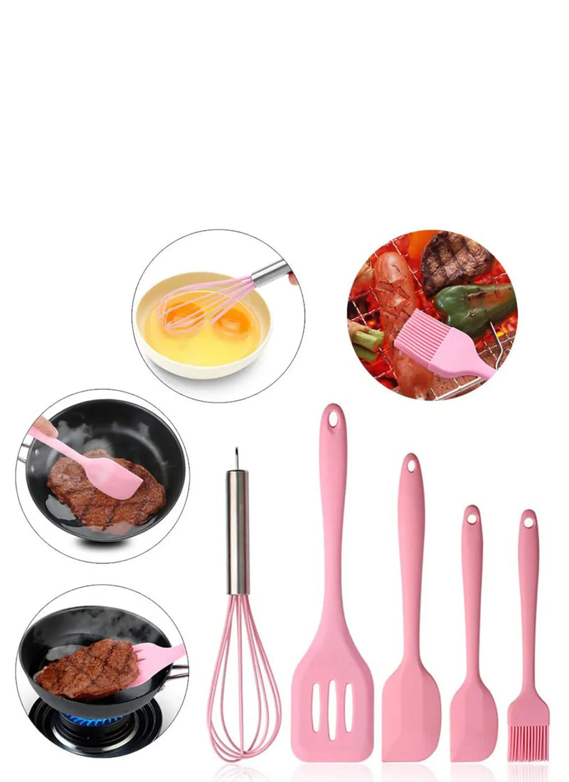 Kit 5 Peças Utensilios De Cozinha De Silicone Premium