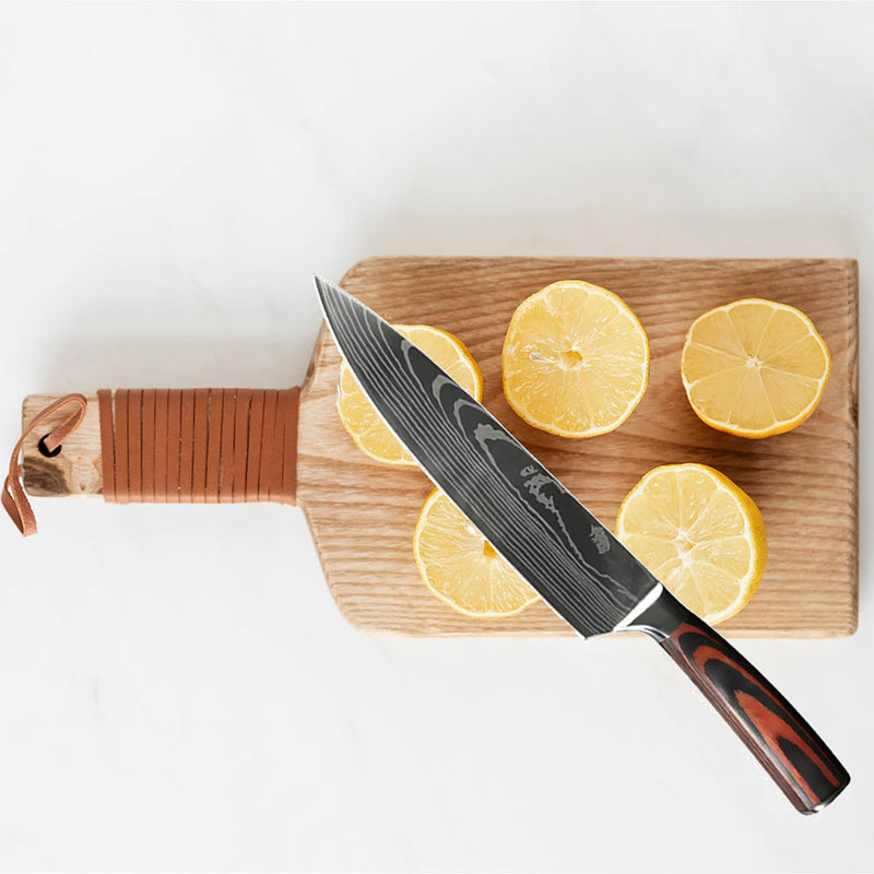 Faca de chef japonesa profissional, facas de cozinha, Santoku, utilitário para fatiar pão, cutelo de carne, açougueiro, faca de cozinha de aço inoxidável