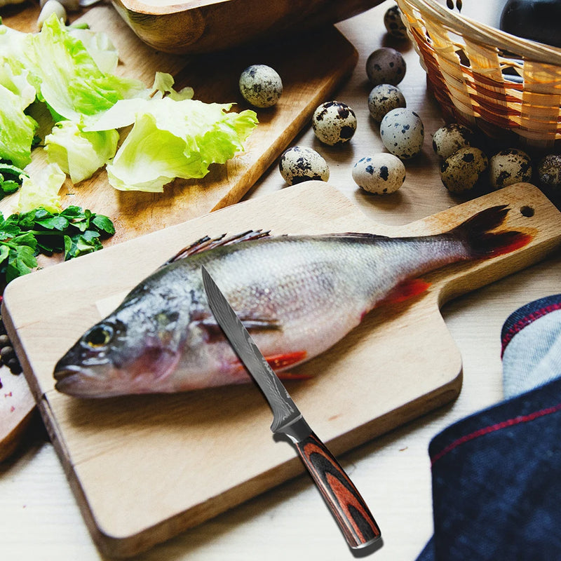 Faca de chef japonesa profissional, facas de cozinha, Santoku, utilitário para fatiar pão, cutelo de carne, açougueiro, faca de cozinha de aço inoxidável