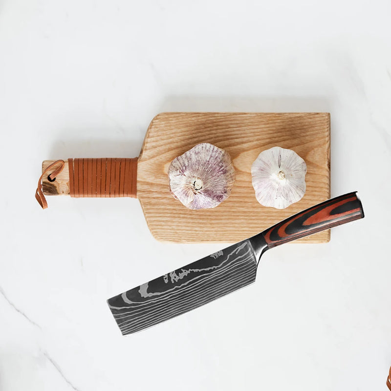 Faca de chef japonesa profissional, facas de cozinha, Santoku, utilitário para fatiar pão, cutelo de carne, açougueiro, faca de cozinha de aço inoxidável