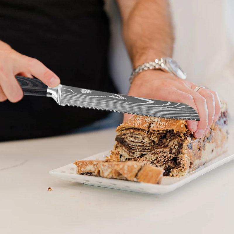 Faca de chef japonesa profissional, facas de cozinha, Santoku, utilitário para fatiar pão, cutelo de carne, açougueiro, faca de cozinha de aço inoxidável