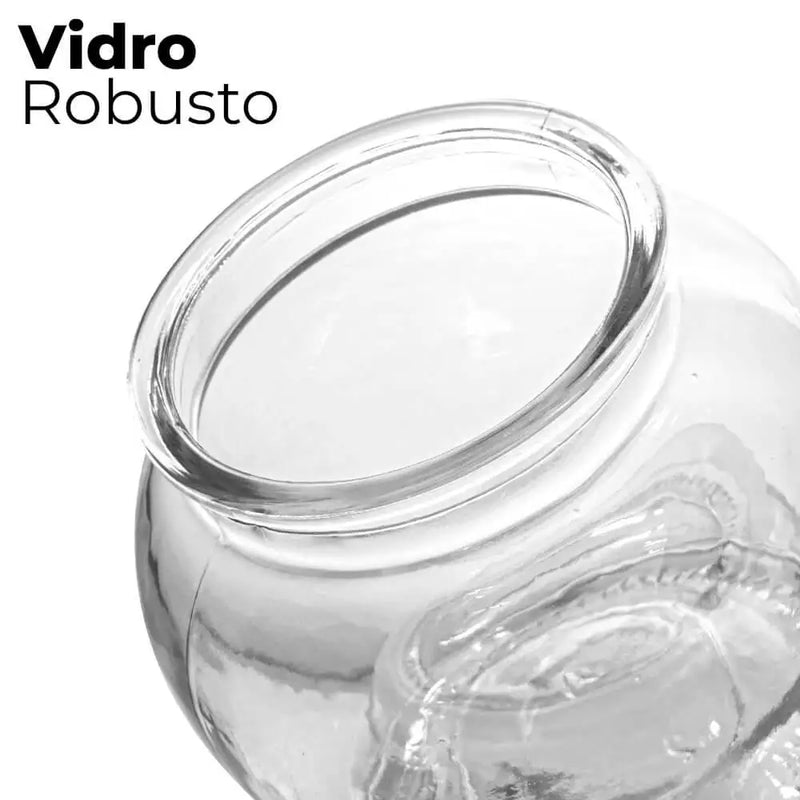 Conjunto de potes de vidro